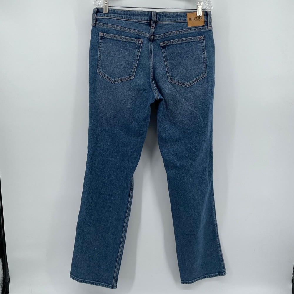 Hollister Low-Rise 90s Vintage Straight Distressed Jeans Blue 11R W30 L31 - Picture 3 of 11